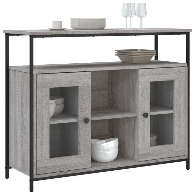 vidaXL Komoda sivá sonoma 100x35x80 cm kompozitné drevo