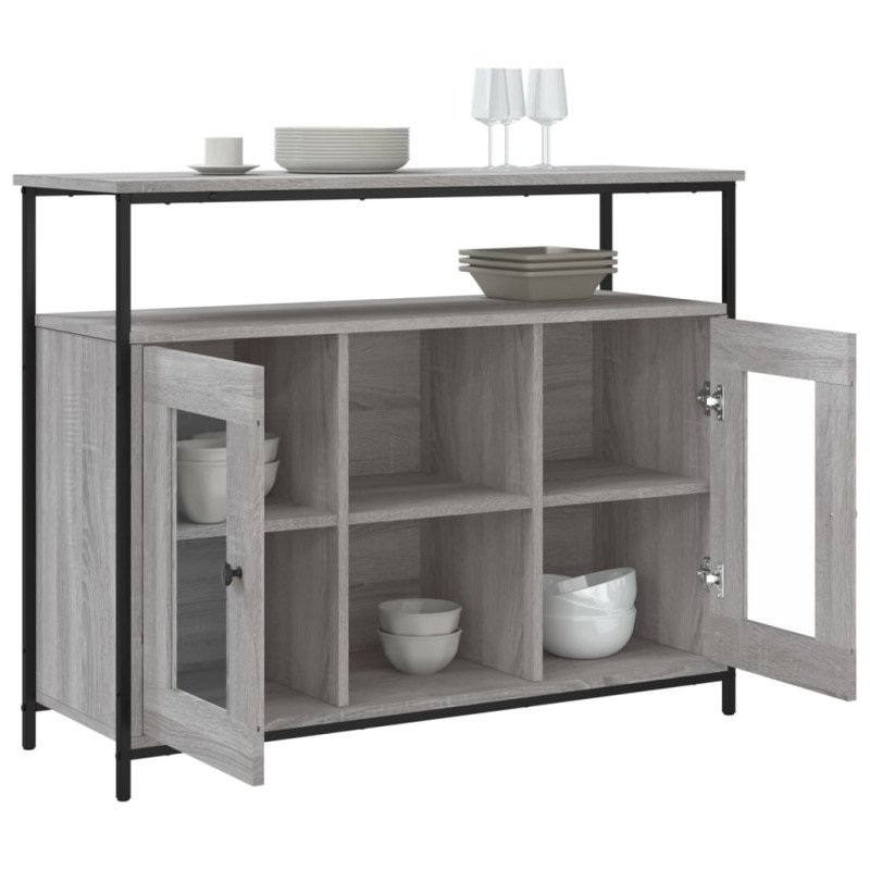 vidaXL Komoda sivá sonoma 100x35x80 cm kompozitné drevo