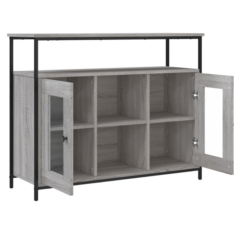 vidaXL Komoda sivá sonoma 100x35x80 cm kompozitné drevo