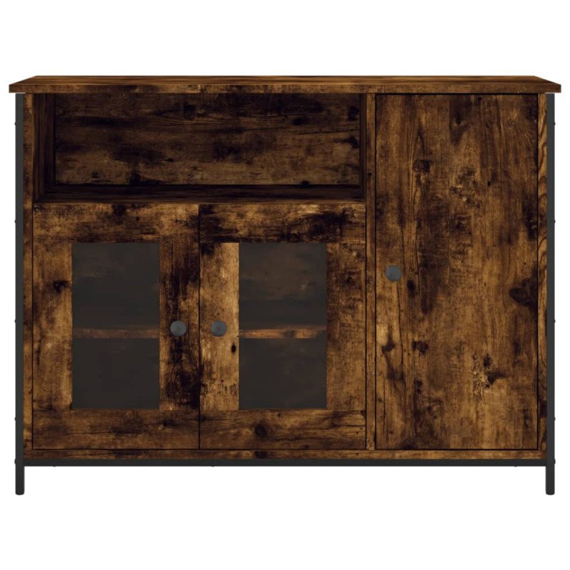 vidaXL Komoda dymový dub 100x35x75 cm kompozitné drevo