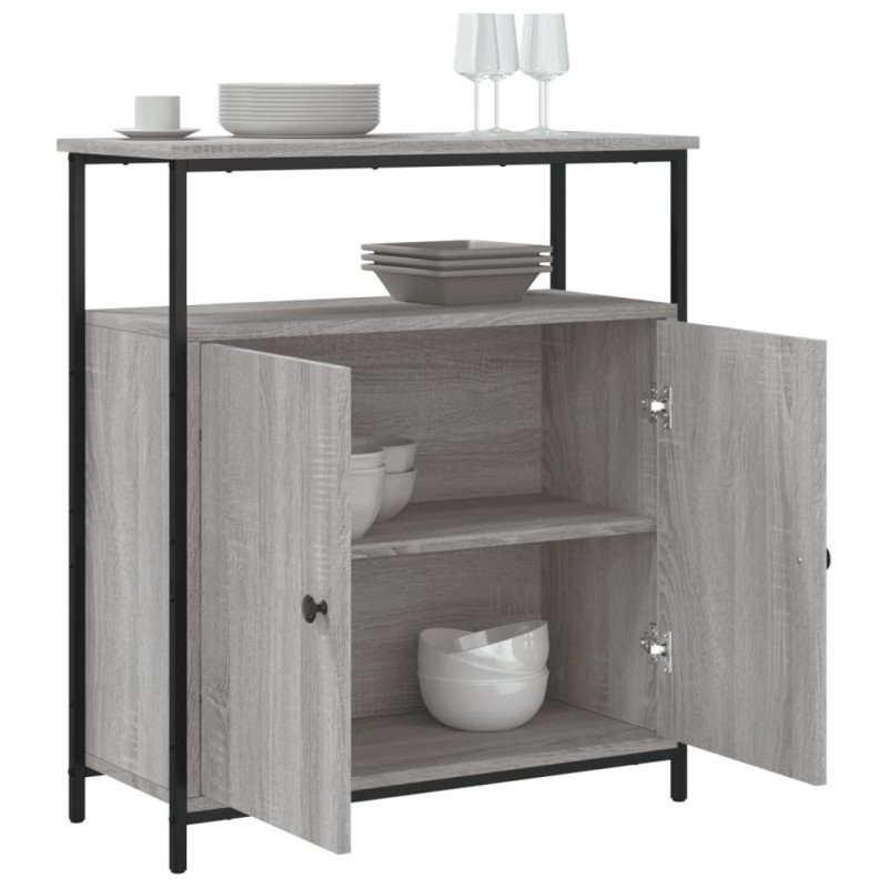 vidaXL Komoda sivá sonoma 70x30x80 cm kompozitné drevo