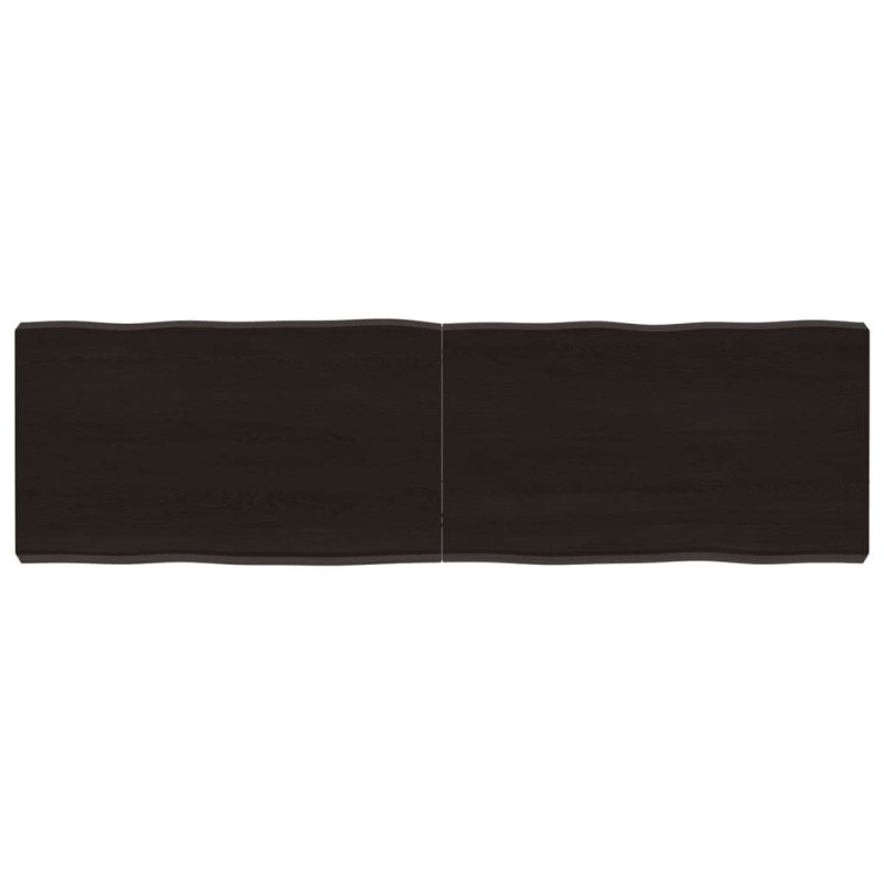 vidaXL Stolová doska tmavohnedá 140x40x(2-6)cm ošetrený masív hrany