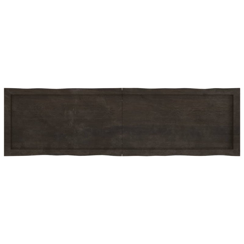 vidaXL Stolová doska tmavohnedá 140x40x(2-6)cm ošetrený masív hrany