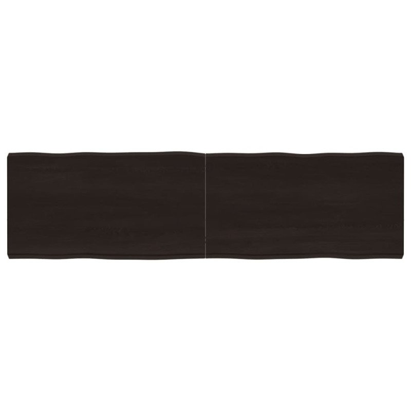 vidaXL Stolová doska tmavohnedá 180x50x(2-6)cm ošetrený masív hrany