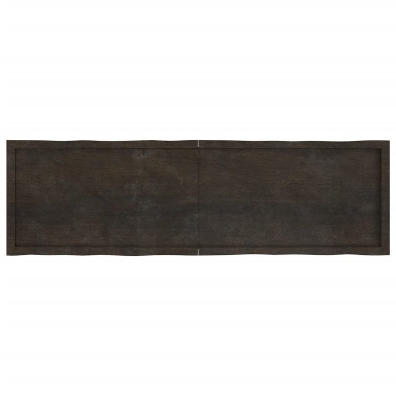 vidaXL Stolová doska tmavohnedá 180x50x(2-6)cm ošetrený masív hrany