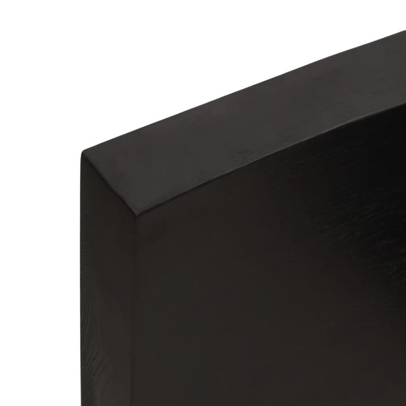 vidaXL Stolová doska tmavohnedá 180x50x(2-6)cm ošetrený masív hrany