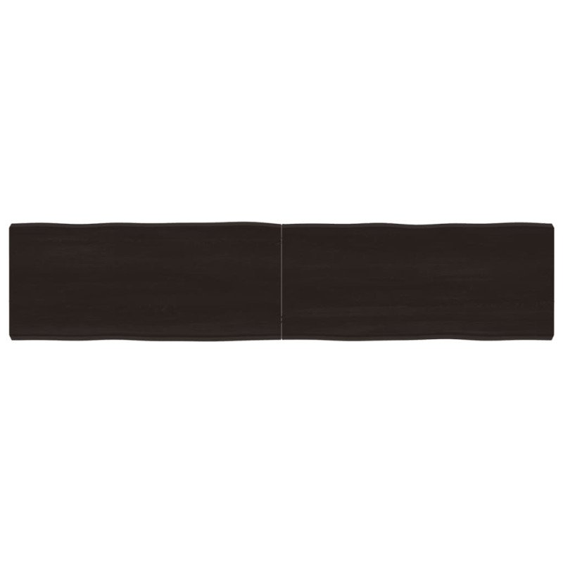 vidaXL Stolová doska tmavohnedá 180x40x(2-6)cm ošetrený masív hrany