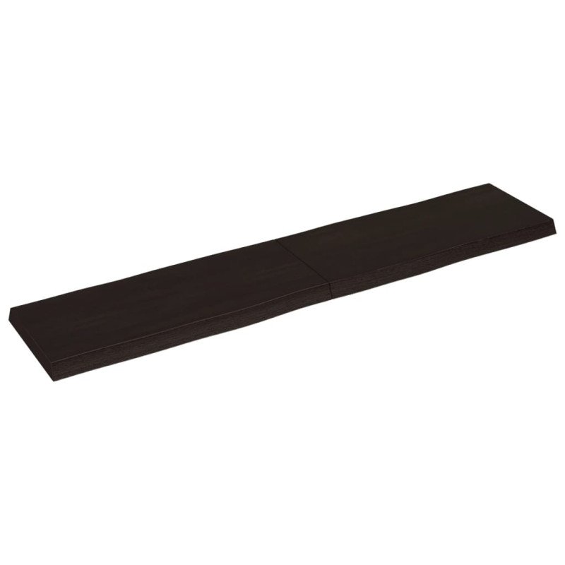 vidaXL Stolová doska tmavohnedá 180x40x(2-6)cm ošetrený masív hrany