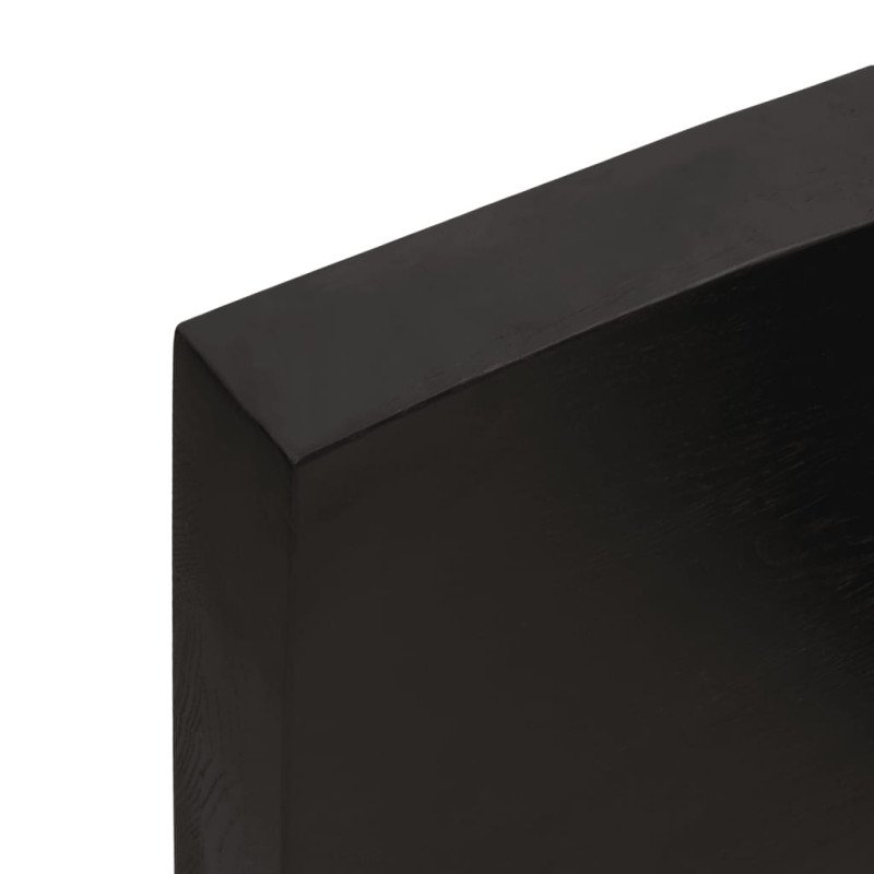 vidaXL Stolová doska tmavohnedá 220x60x(2-6)cm ošetrený masív hrany