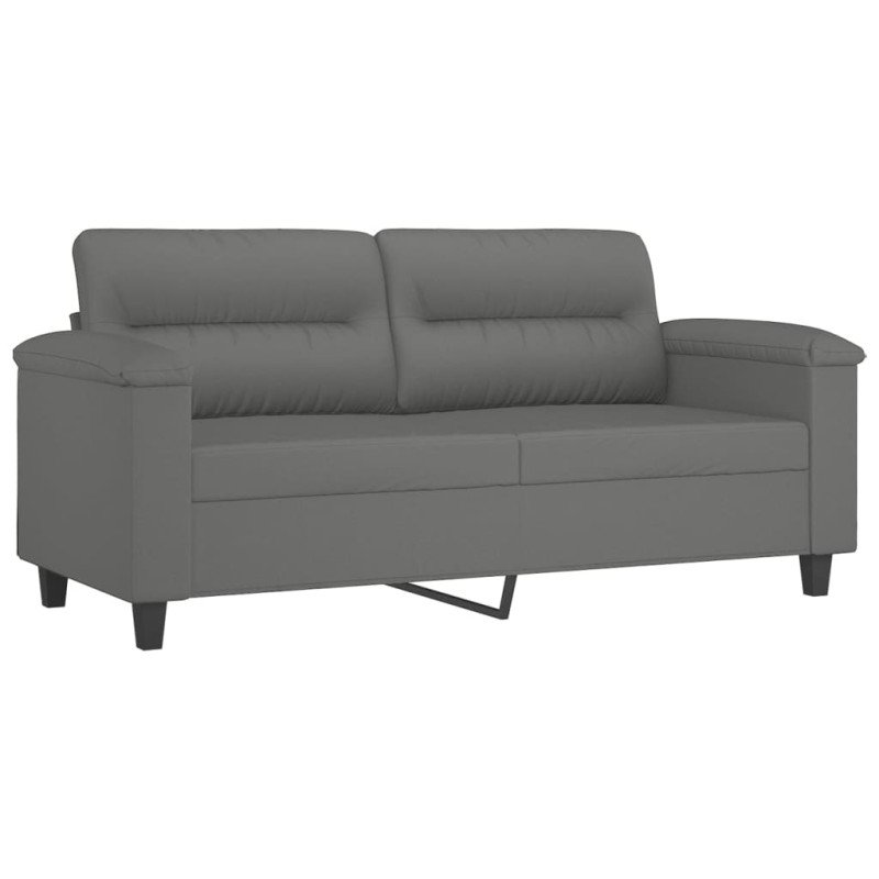 vidaXL 2-miestna pohovka tmavosivá 140 cm mikrovlákno