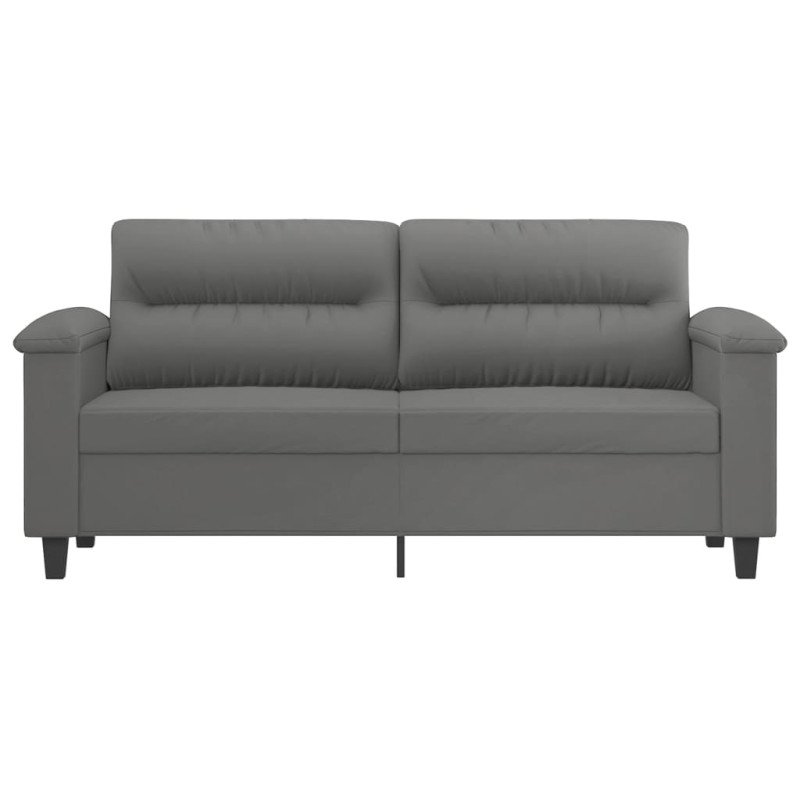 vidaXL 2-miestna pohovka tmavosivá 140 cm mikrovlákno