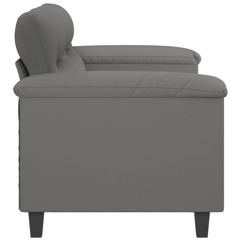 vidaXL 2-miestna pohovka tmavosivá 140 cm mikrovlákno