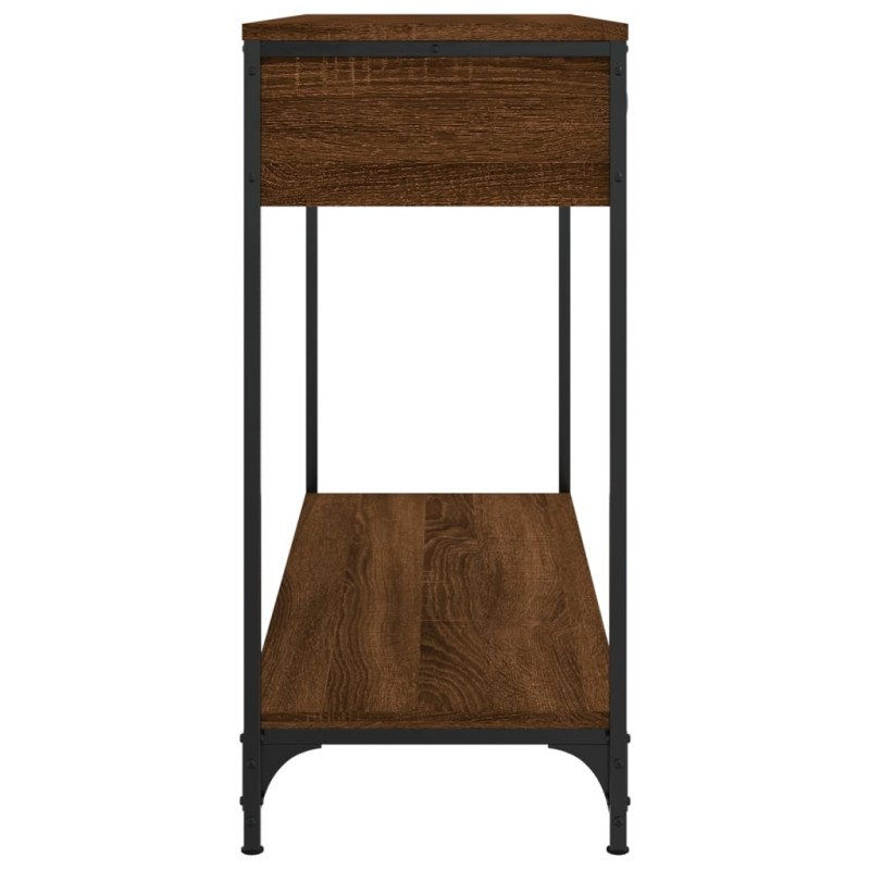 vidaXL Konzolový stolík hnedý dub 100x34,5x75 cm kompozitné drevo