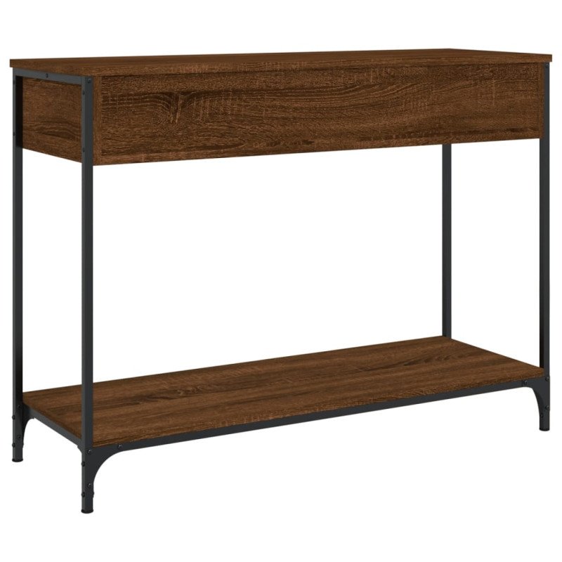 vidaXL Konzolový stolík hnedý dub 100x34,5x75 cm kompozitné drevo