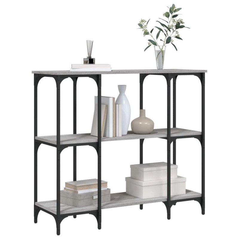 vidaXL Konzolový stolík sivý sonoma 102x35x90 cm kompozitné drevo