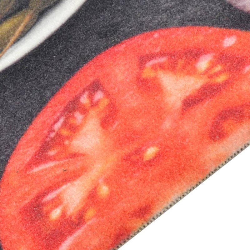 vidaXL Kuchynský koberec umývateľný víno a večera 45x150 cm zamat