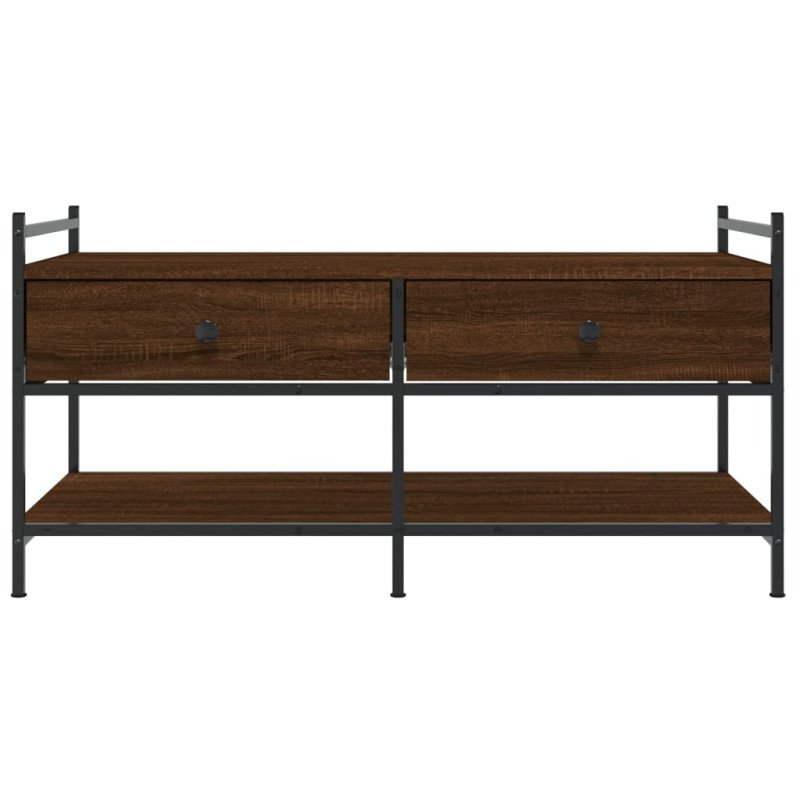 vidaXL Konferenčný stolík hnedý dub 99x50x50 cm kompozitné drevo