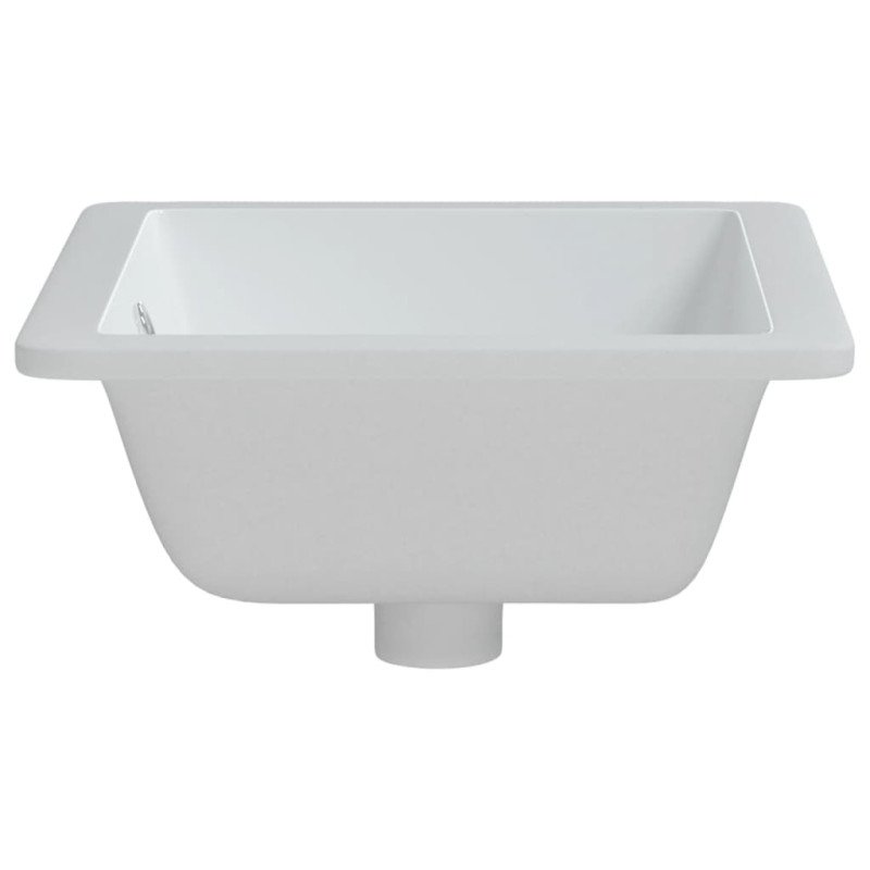 vidaXL Kúpeľňové umývadlo biele 46,5x35x18 cm obdĺžnikové keramické