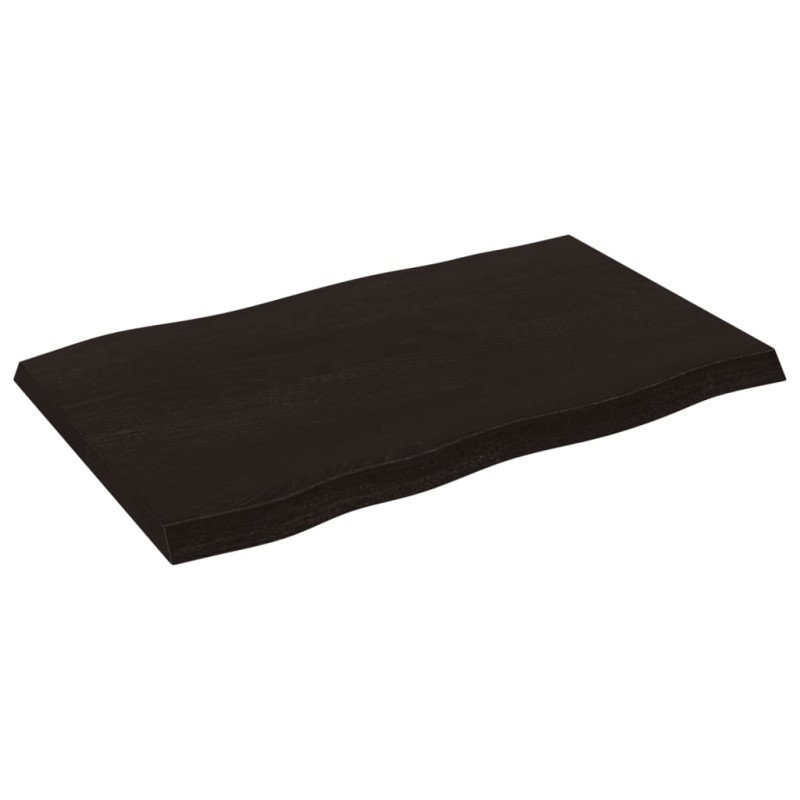 vidaXL Stolová doska tmavohnedá 80x50x(2-4)cm ošetrený masív hrany