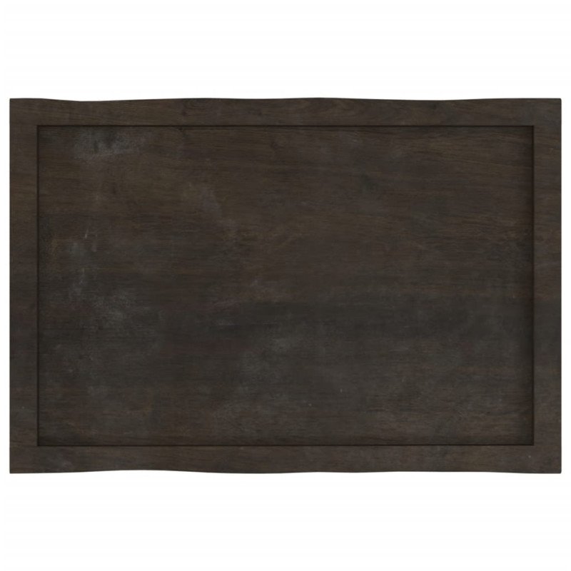 vidaXL Stolová doska tmavohnedá 80x50x(2-4)cm ošetrený masív hrany