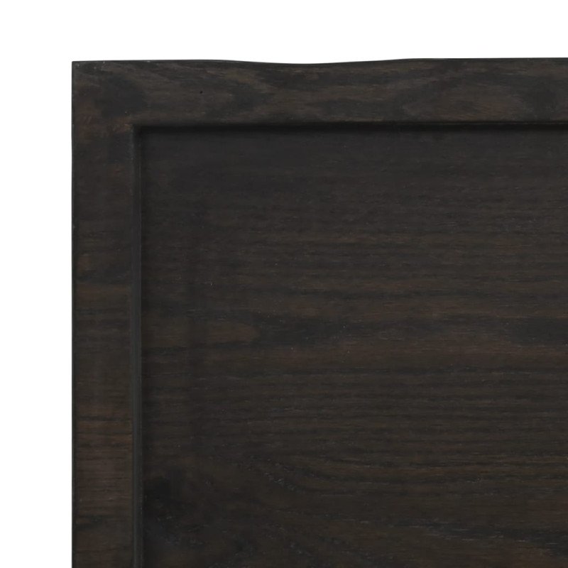 vidaXL Stolová doska tmavohnedá 80x50x(2-4)cm ošetrený masív hrany