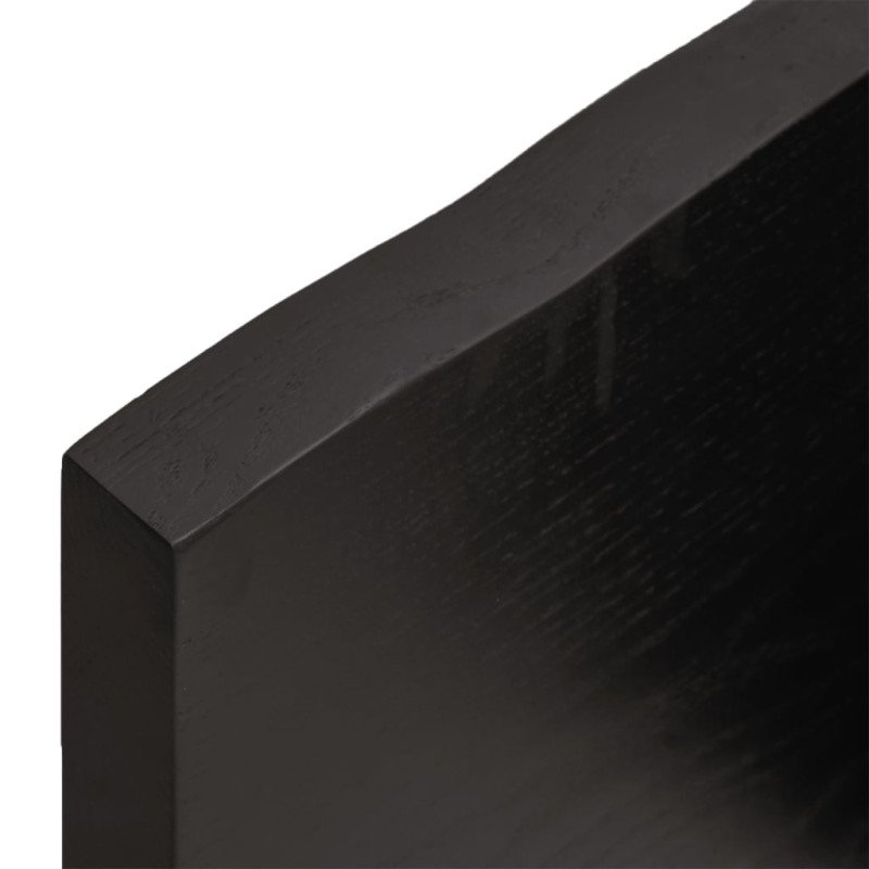 vidaXL Stolová doska tmavohnedá 80x50x(2-4)cm ošetrený masív hrany