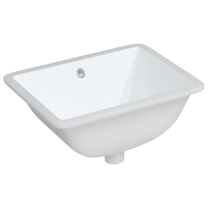 vidaXL Kúpeľňové umývadlo biele 47,5x35x19,5 cm obdĺžnikové keramické