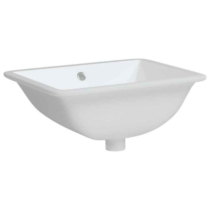 vidaXL Kúpeľňové umývadlo biele 47,5x35x19,5 cm obdĺžnikové keramické