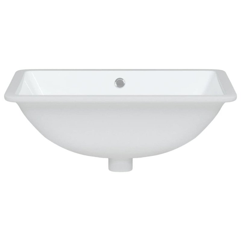 vidaXL Kúpeľňové umývadlo biele 47,5x35x19,5 cm obdĺžnikové keramické