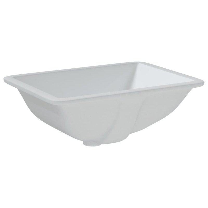 vidaXL Kúpeľňové umývadlo biele 47,5x35x19,5 cm obdĺžnikové keramické