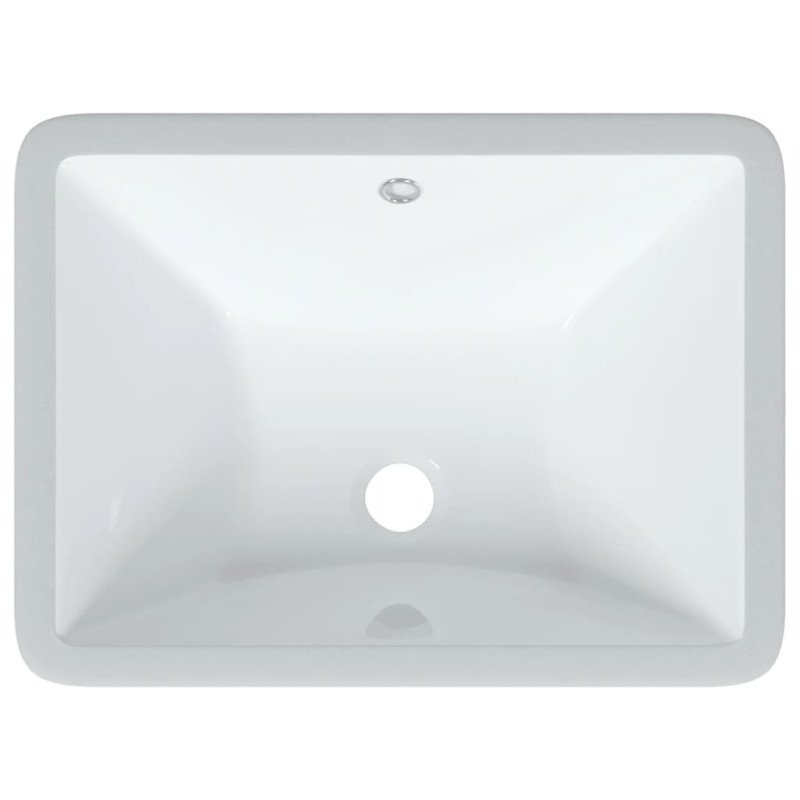 vidaXL Kúpeľňové umývadlo biele 47,5x35x19,5 cm obdĺžnikové keramické