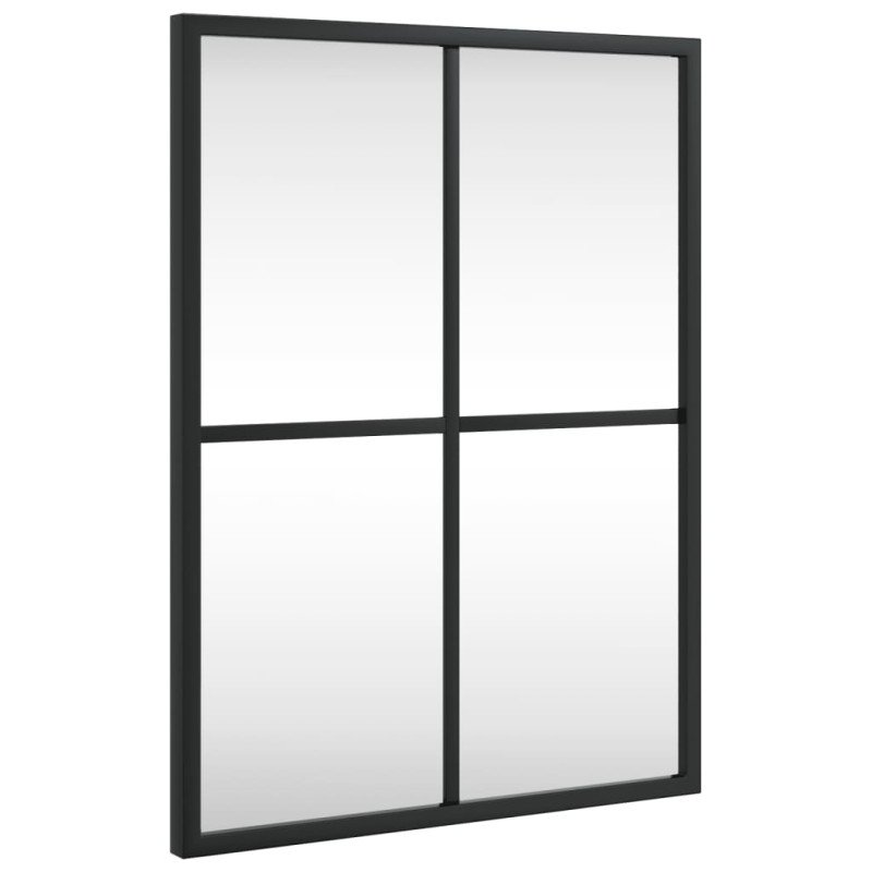 vidaXL Nástenné zrkadlo čierne 30x40 cm obdĺžnikové železné