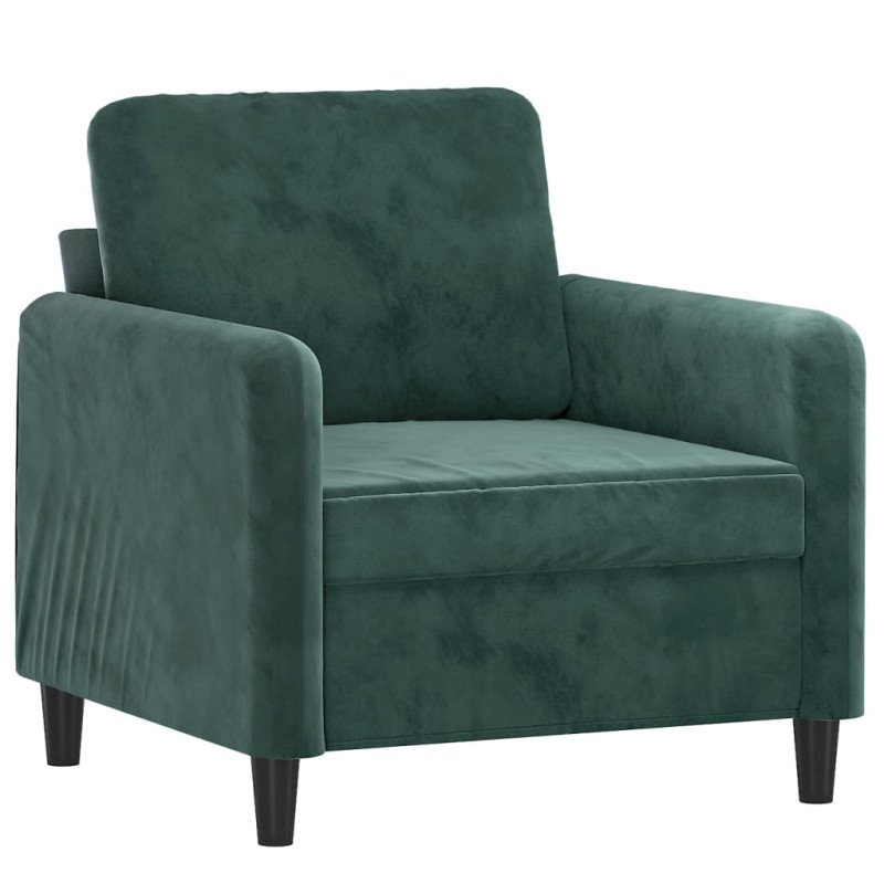 vidaXL Kreslo zelené 60 cm zamat