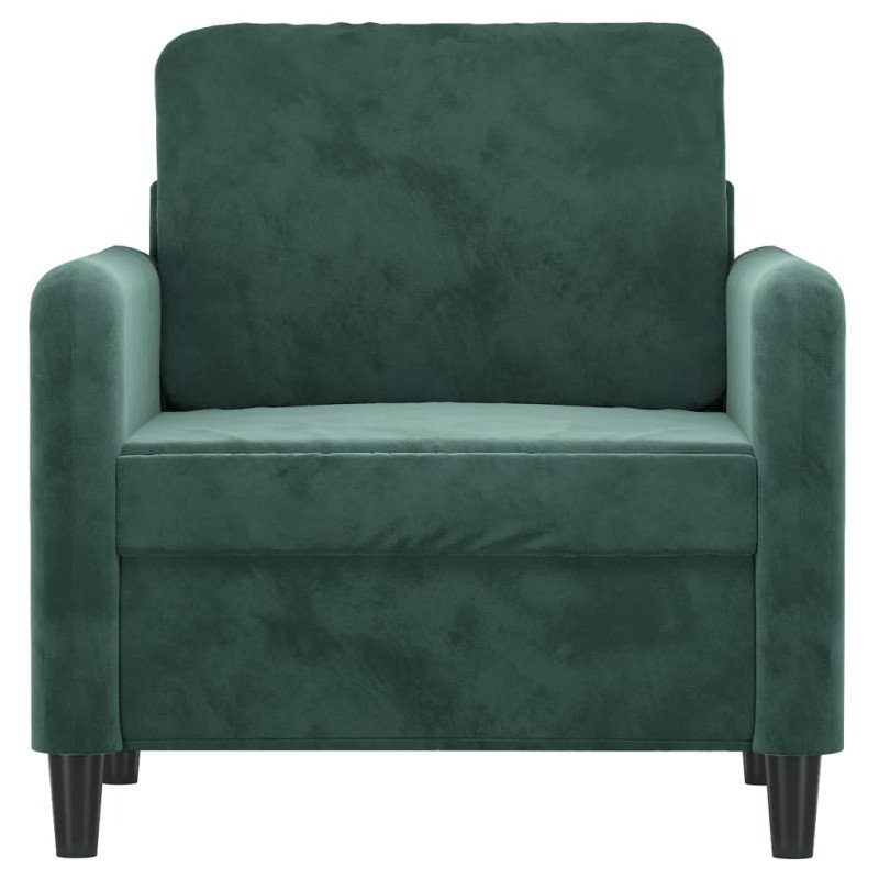 vidaXL Kreslo zelené 60 cm zamat