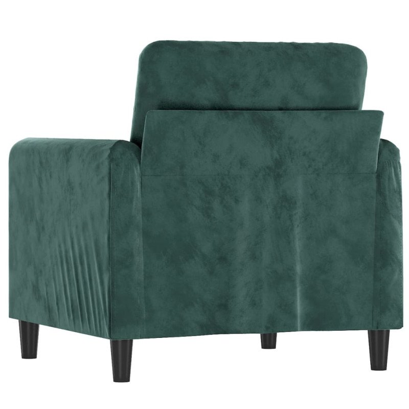 vidaXL Kreslo zelené 60 cm zamat