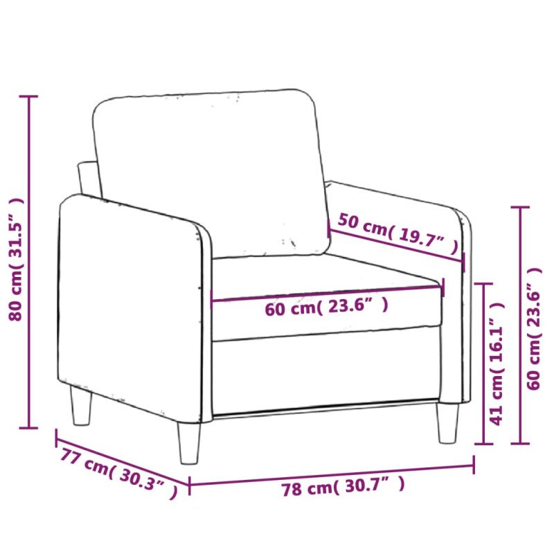 vidaXL Kreslo zelené 60 cm zamat