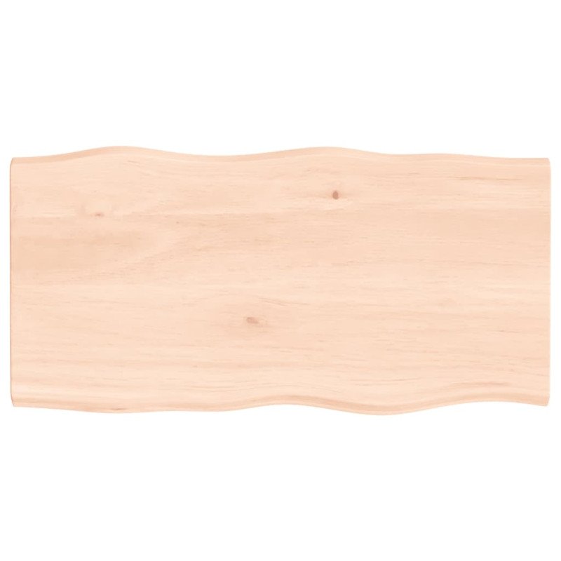 vidaXL Stolová doska 80x40x2 cm, neošetrený dubový masív, živé hrany
