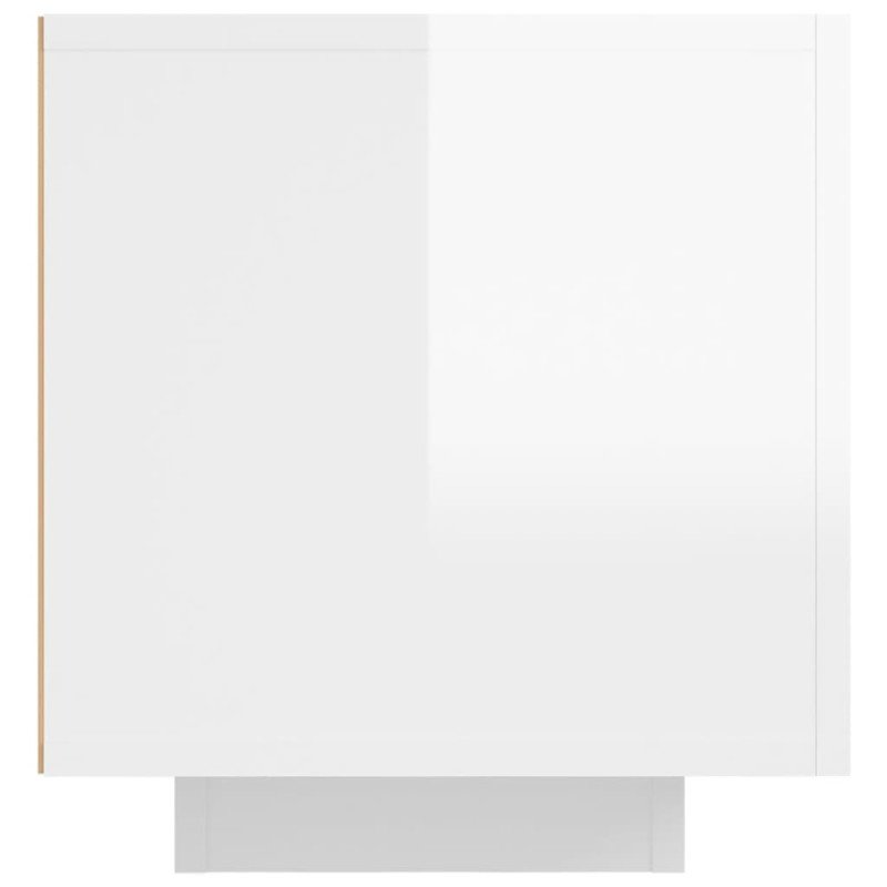 vidaXL TV skrinka s LED svetlami lesklá biela 160x35x40 cm