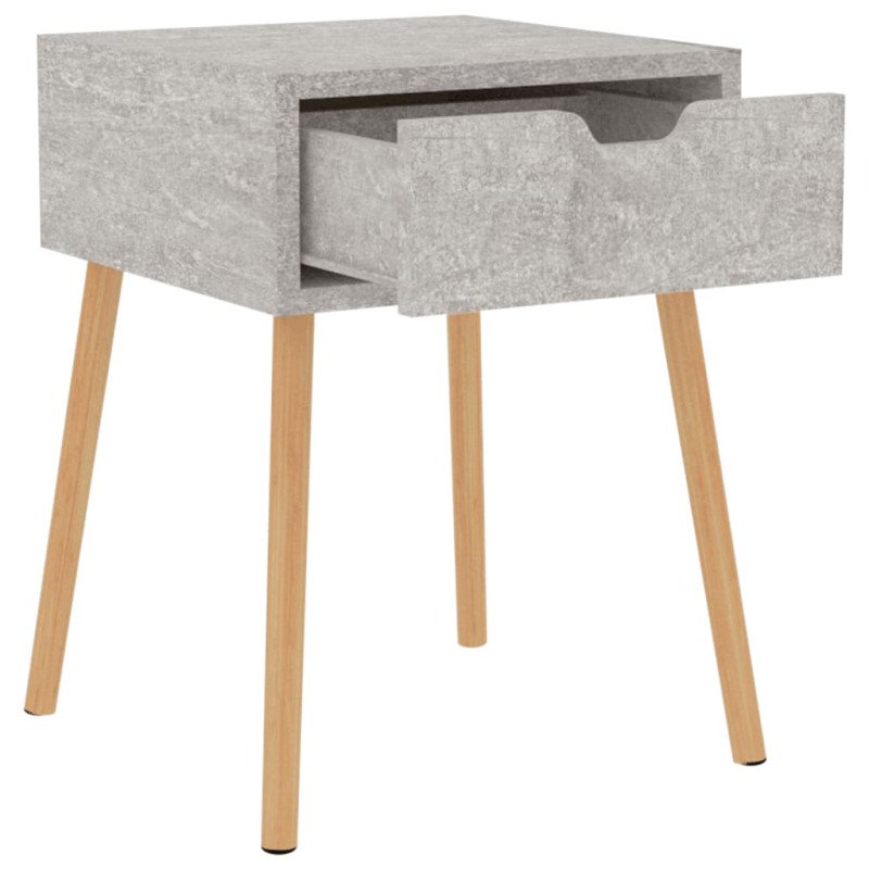 vidaXL Nočné stolíky 2 ks betónové sivé 40x40x56 cm drevotrieska