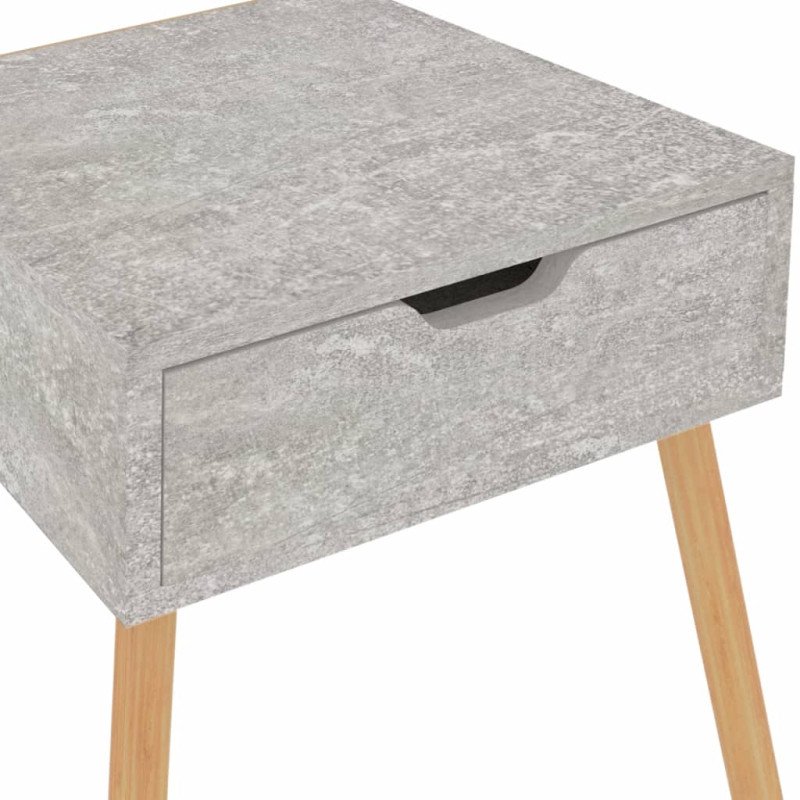 vidaXL Nočné stolíky 2 ks betónové sivé 40x40x56 cm drevotrieska