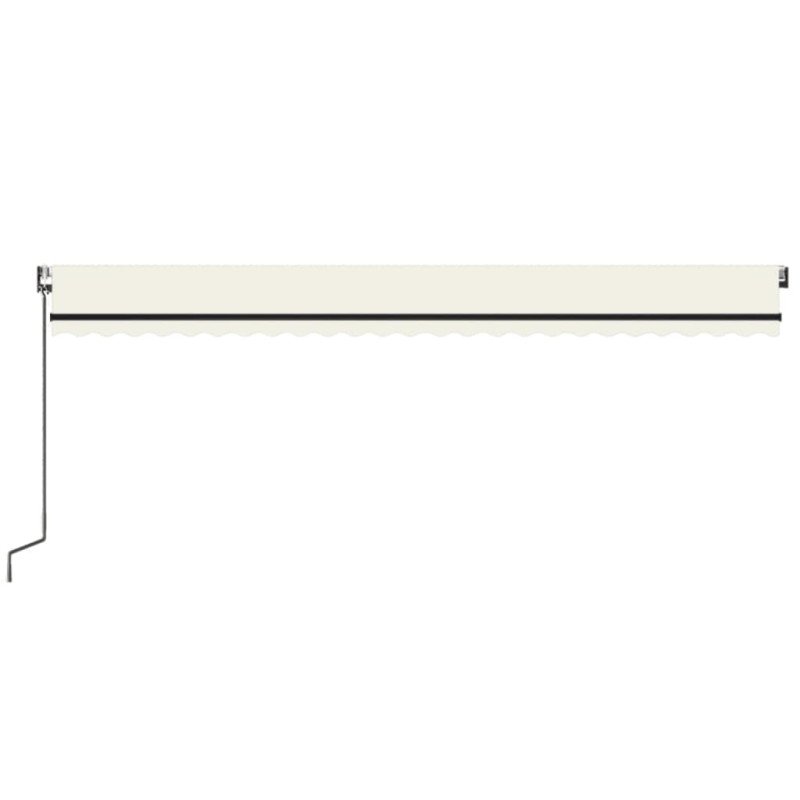 vidaXL Automatická markíza, LED a senzor vetra 600x350 cm, krémová
