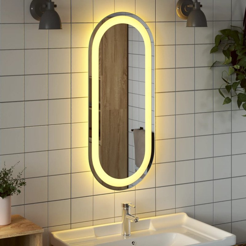 vidaXL LED kúpeľňové zrkadlo 70x30 cm oválne