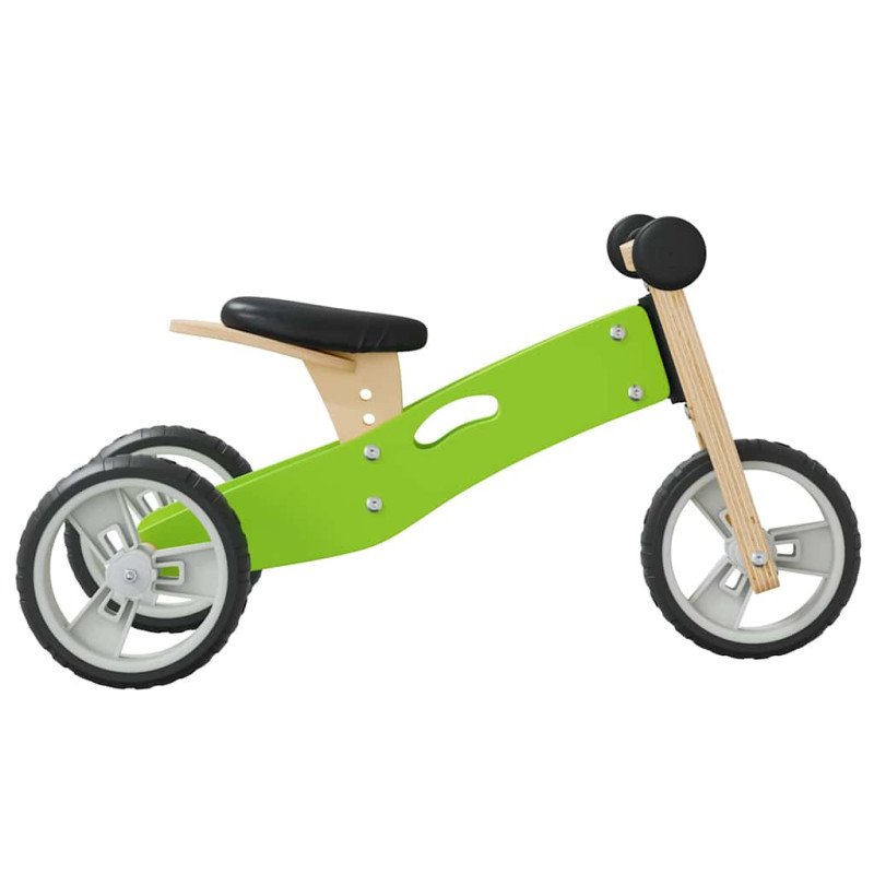 vidaXL Balančný bicykel pre deti 2 v 1 zelený