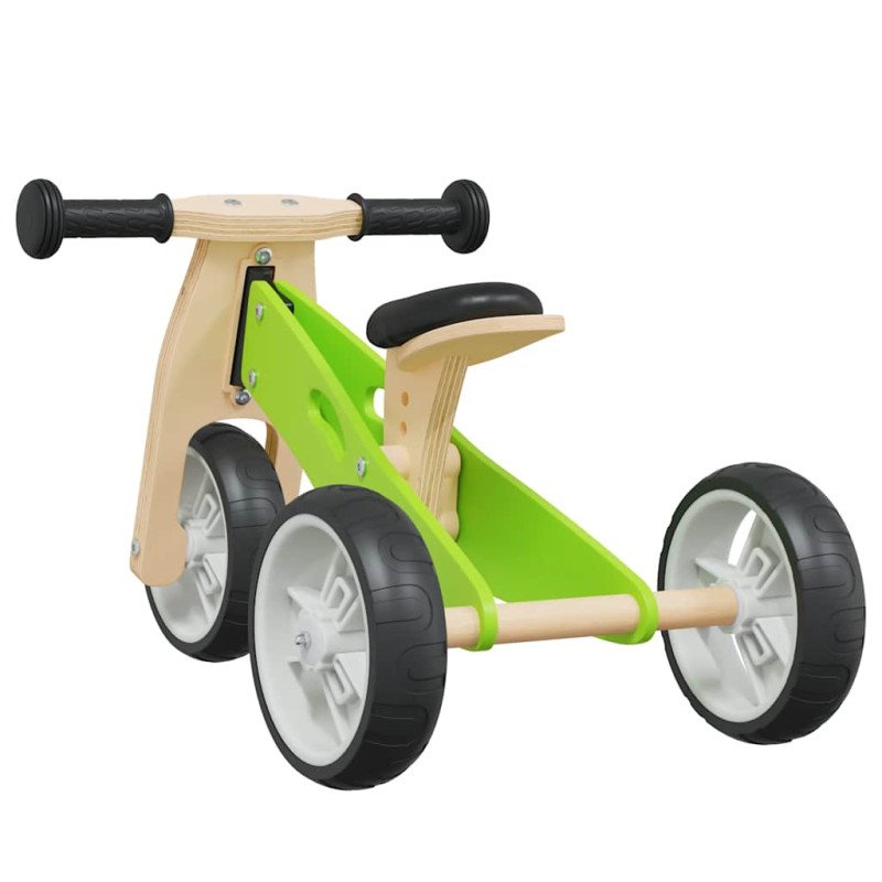 vidaXL Balančný bicykel pre deti 2 v 1 zelený