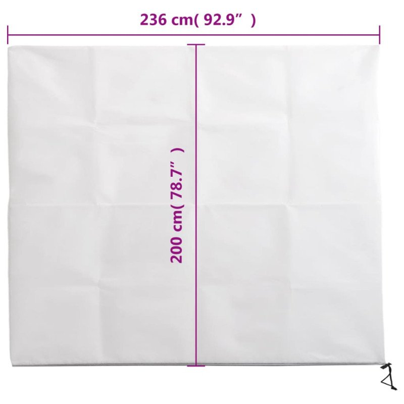 vidaXL Flísové kryty na rastliny so zipsom 4 ks 70 g/m² 2,36x2 m