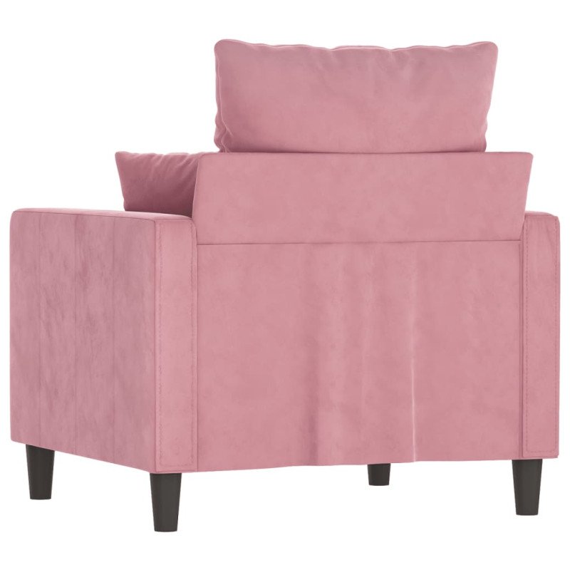 vidaXL Kreslo ružové 60 cm zamat