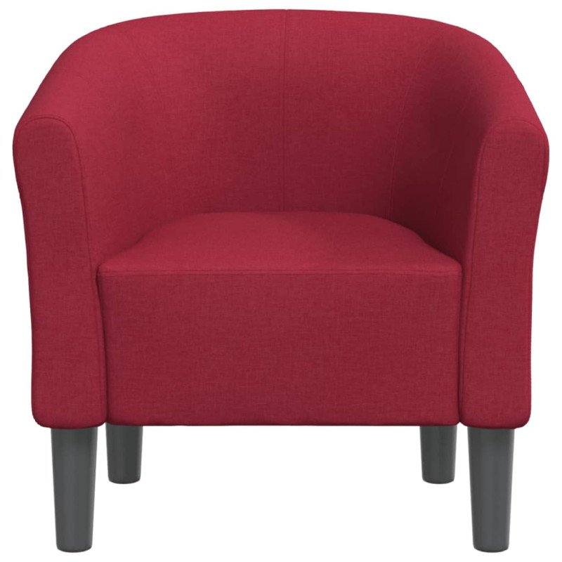vidaXL Klubové kreslo vínovo-červená látka