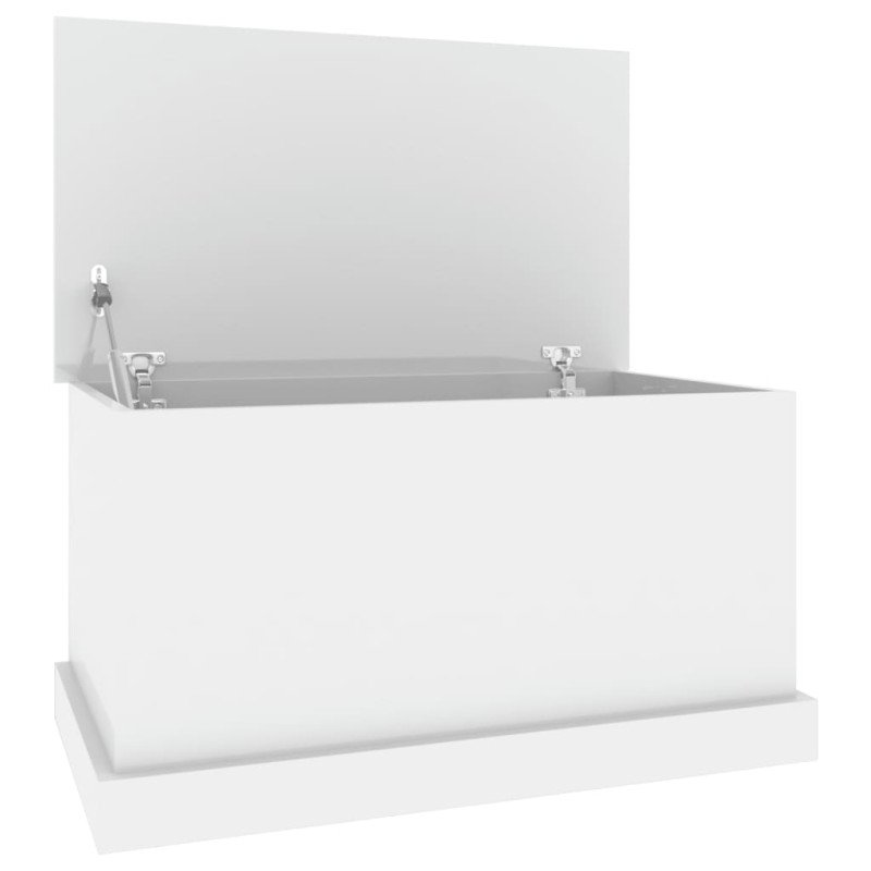 vidaXL Úložný box lesklý biely 70x40x38 cm spracované drevo