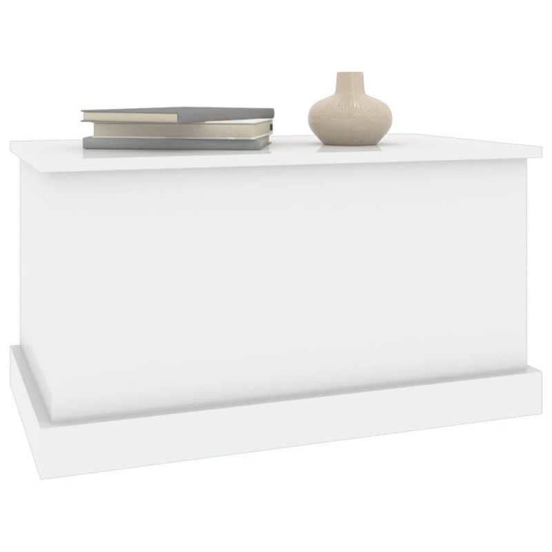 vidaXL Úložný box lesklý biely 70x40x38 cm spracované drevo