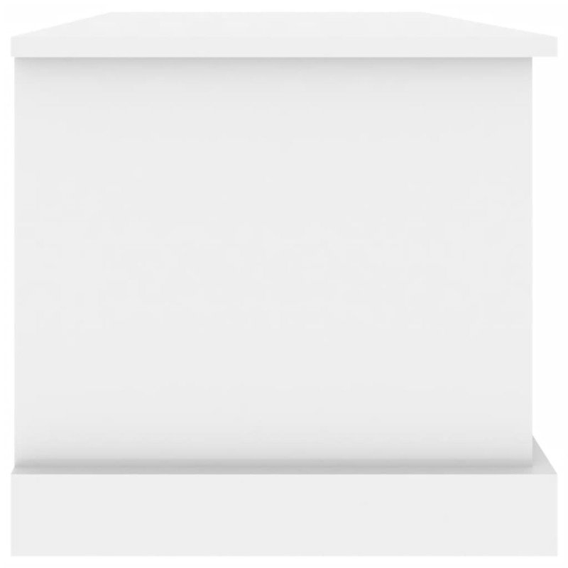 vidaXL Úložný box lesklý biely 70x40x38 cm spracované drevo